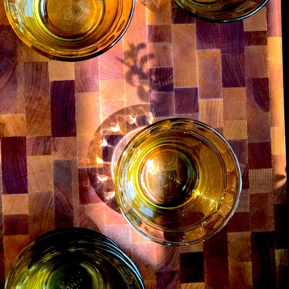 SOLD Vintage Set of 7 ForteCrisa Yellow Custard Cups ๐ - Picture 2 of 9